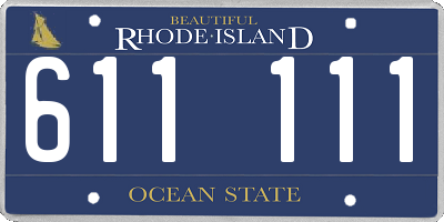 RI license plate 611111