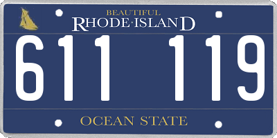 RI license plate 611119
