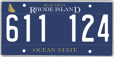 RI license plate 611124