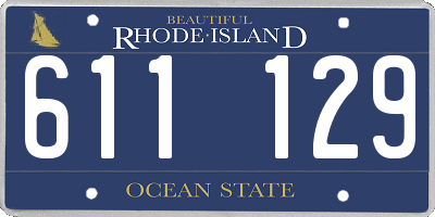 RI license plate 611129