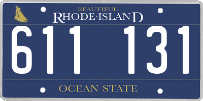RI license plate 611131