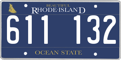 RI license plate 611132