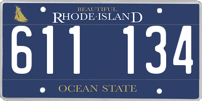 RI license plate 611134