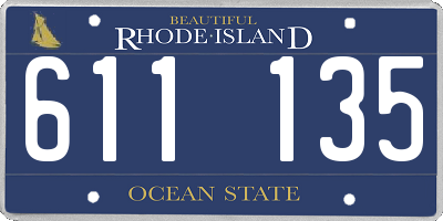 RI license plate 611135