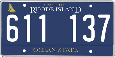 RI license plate 611137
