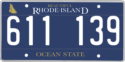 RI license plate 611139