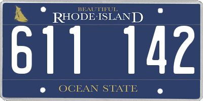 RI license plate 611142