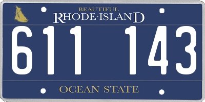 RI license plate 611143