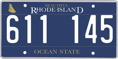 RI license plate 611145
