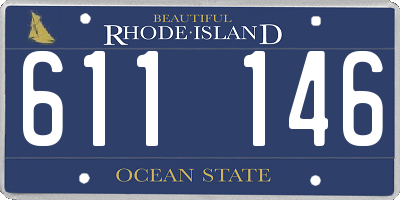 RI license plate 611146