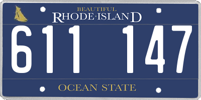 RI license plate 611147
