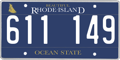 RI license plate 611149