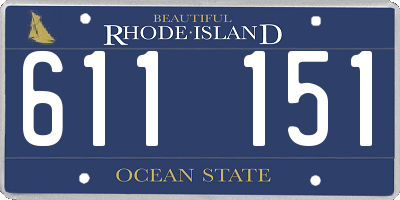 RI license plate 611151