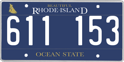 RI license plate 611153