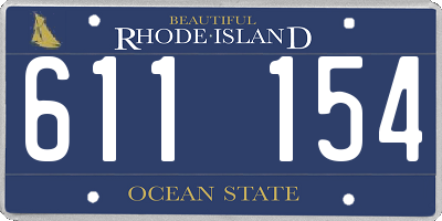 RI license plate 611154