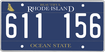 RI license plate 611156
