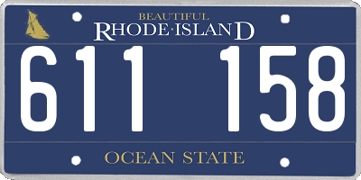 RI license plate 611158