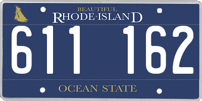 RI license plate 611162