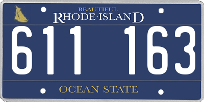 RI license plate 611163