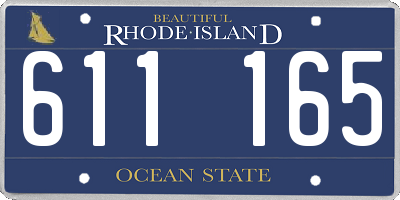 RI license plate 611165