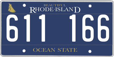 RI license plate 611166