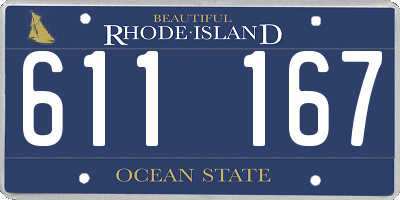 RI license plate 611167