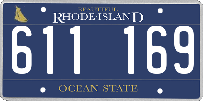 RI license plate 611169