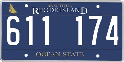 RI license plate 611174