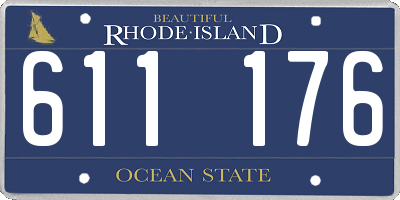RI license plate 611176