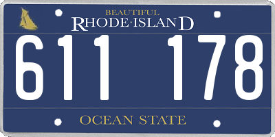 RI license plate 611178