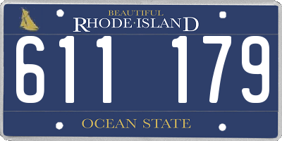RI license plate 611179