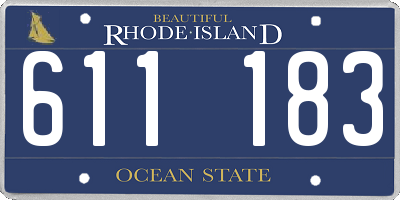 RI license plate 611183