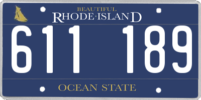 RI license plate 611189