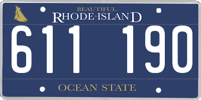 RI license plate 611190