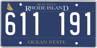 RI license plate 611191