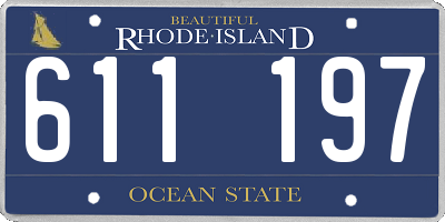 RI license plate 611197