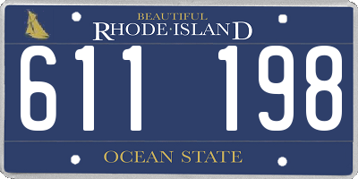 RI license plate 611198