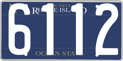 RI license plate 6112