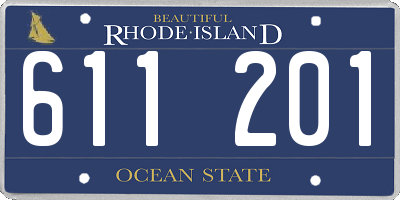RI license plate 611201