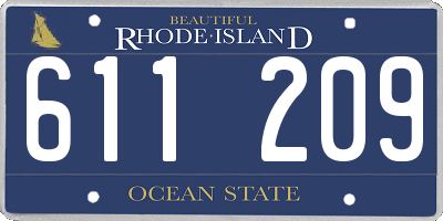 RI license plate 611209
