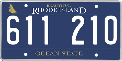RI license plate 611210