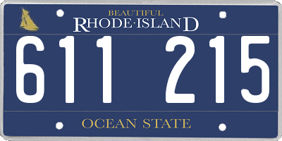 RI license plate 611215