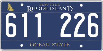 RI license plate 611226
