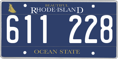 RI license plate 611228