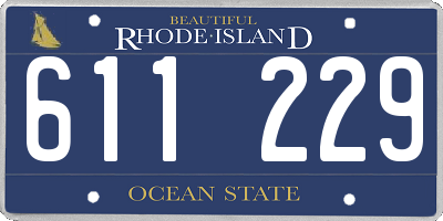 RI license plate 611229