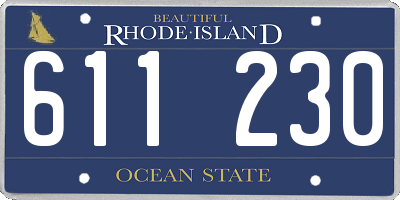 RI license plate 611230