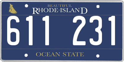 RI license plate 611231