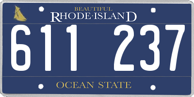 RI license plate 611237