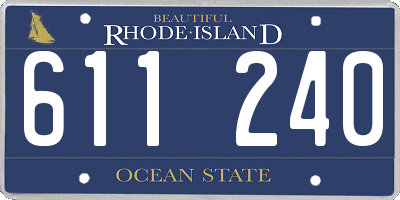 RI license plate 611240