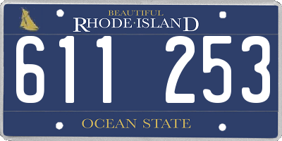 RI license plate 611253